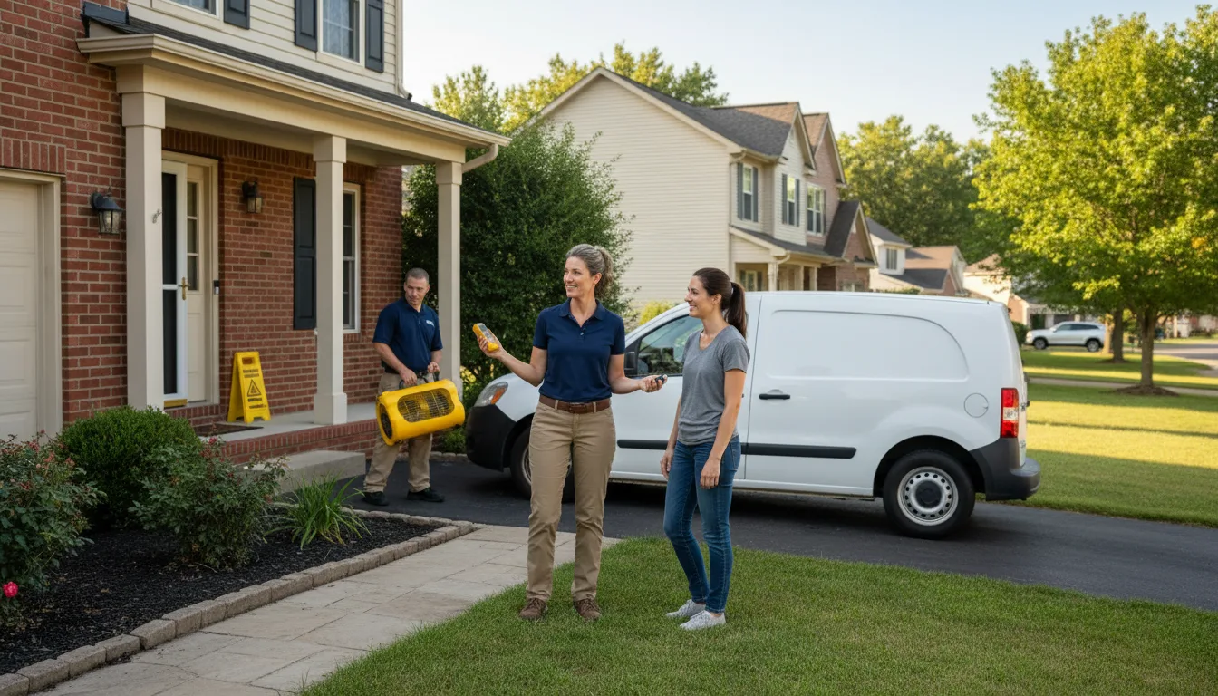 Residential water damage restoration in Johnson, NE
